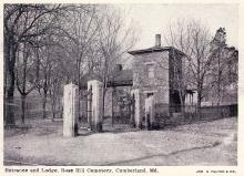 Photo of entrance lodge of Rose Hill Cemetery, Cumberland, MD