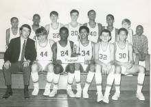 Professional photo of Piedmont Junior High basketball team, circa 1970s