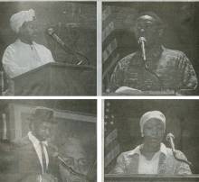 Photo collage of 4 of speakers from Black History program at Garrett College