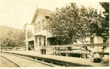 1908 postcard depicts the Western Maryland Railroad Depot - German, MD