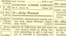 Newspaper advertisement - 31 Help Wanted ad