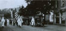 Klu Klux Klan member in parade