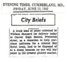 Newspaper clipping of City Briefs
