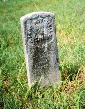 Gravestone marker with name Pero Mitchell