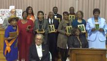 Participants pose for photo with plaques in hand at NAACP Achievement Awards banquet 2016-05-21
