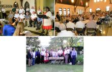 Collage of 3 cropped pictures featuring gatherings surrounding black activism events in Allegany County, MD