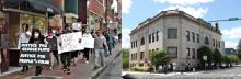 2 photos of march in 2020 in support of George Floyd - Cumberland MD
