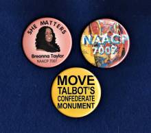 Display setting of 3 buttons of various black history movements
