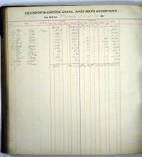 Photocopy of Payroll account ledger 1907