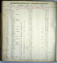 Photocopy of Payroll account ledger 1906