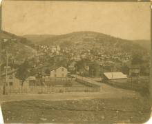 Sepia image of Lonaconing, Maryland 1908