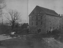 Mill building where there was a deposit book station in the office