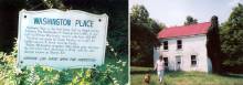 2 Photos - 1 of landmark titled Washington Place, 2nd of white house with red roof