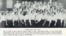Group photo of Senior Girls Glee Club, circa 1956