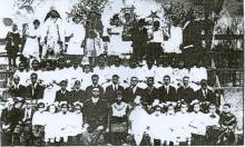 Group photo of black school students from "Lincoln" School, Allegany Co Md