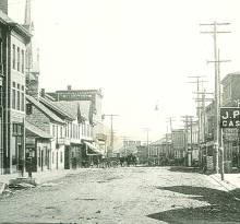 Image of dirt street road in Frostburg MD, circa 1890s