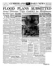 Newspaper headline from Cumberland Daily News, 1936-03-24
