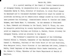 Photo capture of meeting minutes - Allegany County Commissioners, 3-23-1936