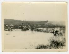 Photo of flooded homes across the Conococheague Creek - 1936 Flood
