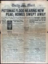 Newspaper front page of Hagerstown Daily Mail - 1936-03-18