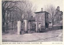 Early 1900s postcard view of Rose Hill Cemetery