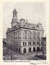 Postcard of Academy of Music, Cumberland MD circa 1905