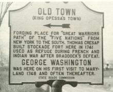 Landmark sign "Old Town (King Opessa's Town)
