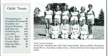 Team photo of girls Allegany High State Cross Country Champions, 1998