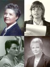 4 photos of women; Lucile Roeder, Linda Golden, Barbara Roque, and Adrienne Ottaviani.