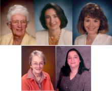Allegany County Board of Education women; Judith Thelen, Donna Truesdell, Jodie Gordon; Jane Dawson, and Karen Treber
