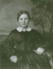 Painted portrait of Sallie Pollock, 1847-1890