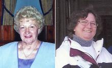 2 photos; Left Nellie Tighe, right Camille Alexander