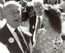 Photo of Maryland Governor William Donald Schaefer and Sandra Wilt