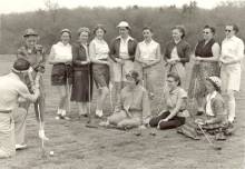 1956 circa photo; group of women at Maplehurst Women's Golf Lessons