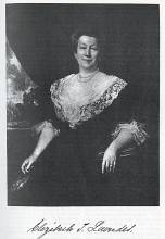 Formal painted portrait of Elizabeth Tasker Lowndes, 1842 - 1922