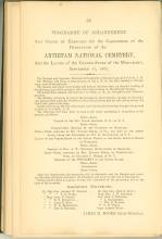 Page 56 from History of Antietam National Cemetery 1869 - "PROGRAMME OF ARRANGEMENT"