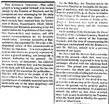 News article in Herald of Freedom and Torch Light, 1865 - "THE ANTIETAM CEMETERY"
