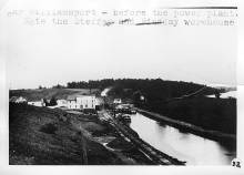 Steffey and Findlay Company and the F. H. Darby and Sons Company were located on the berm side of the canal just upstream from Lock 44