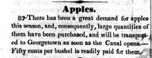 News article in Herald of Freedom, 1846 - "Apples."