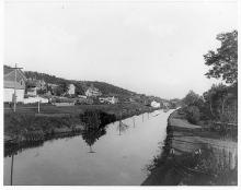 Canal from Hancock at old river bridge looking east