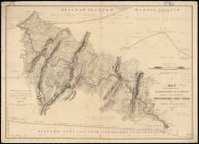 Map of proposed route of Canal, 1826