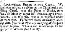 Article in Herald of Freedom, 1846 - "Another Break in the Canal."