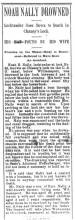 Article in Hagerstown Daily Mail, 1900 - "Noah Nally Drowned"