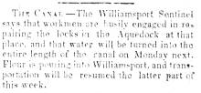 Article in Herald of Freedom & Torch Light, 1852 "The Canal."