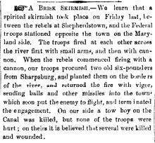 Article in Herald of Freedom & Torch Light, 1861 - "A Brisk Skirmish."