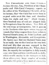 News article in Herald of Freedom & Torch Light, 1864 - "The Chesapeake and Ohio Canal."