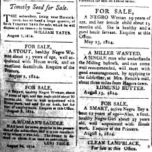 Multiple ads listed in Herald of Freedom, 1814