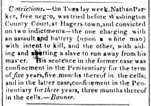 News advertisement in Torch Light, 1831 - "Convictions"