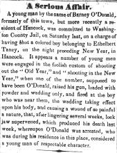 News article in Herald of Freedom, 1848 - "A Serious Affair."