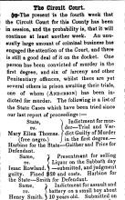 News article in Herald of Freedom & Torch Light, 18513 - "The Circuit Court"